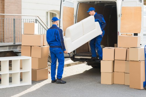 Packing and loading household items for a Dartford relocation