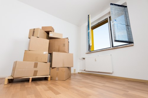 Furniture and boxes loaded into a moving van for Dartford customers